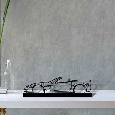 c6-cabrio Silhouette Metal Art Stand - Turbo Silhouette
