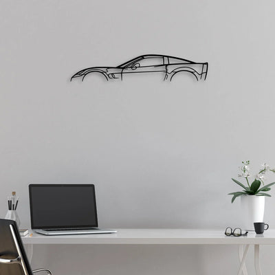 c6 ZR1 Classic Silhouette Metal Wall Art - Automotive Garage Decor
