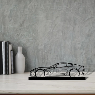 c7-gs-2017 Silhouette Metal Art Stand - Turbo Silhouette