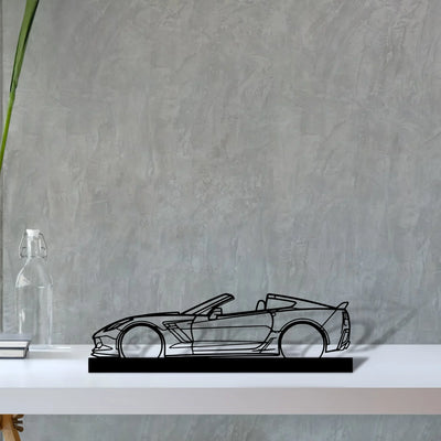 c7-z06-top-off Silhouette Metal Art Stand - Turbo Silhouette