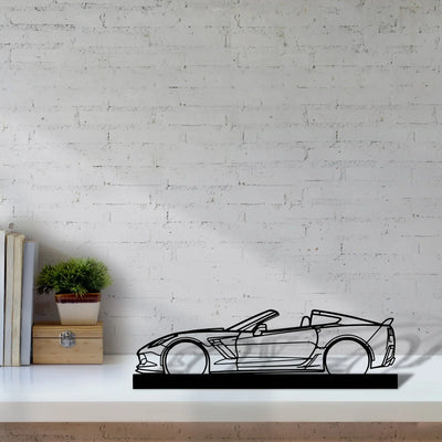 c7-z06-top-off Silhouette Metal Art Stand - Turbo Silhouette
