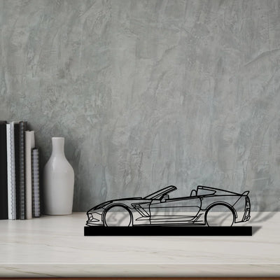c7-z06-top-off Silhouette Metal Art Stand - Turbo Silhouette