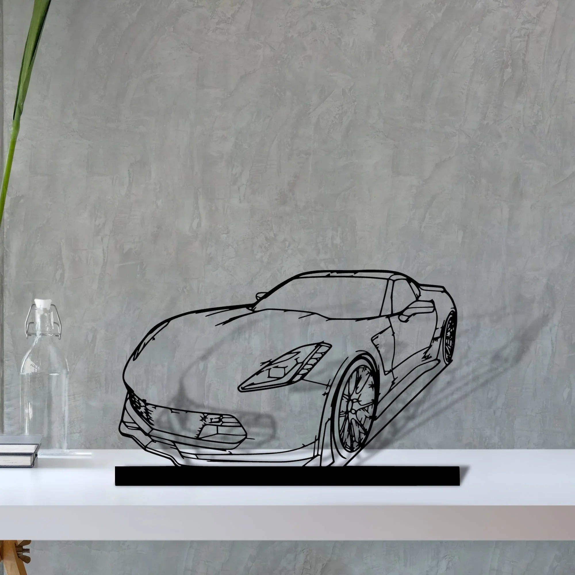 c7-z06 Silhouette Metal Art Stand - Turbo Silhouette
