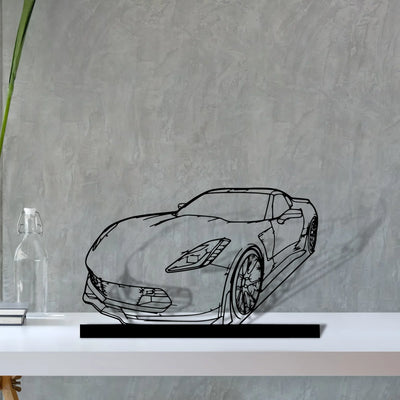 c7-z06 Silhouette Metal Art Stand - Turbo Silhouette