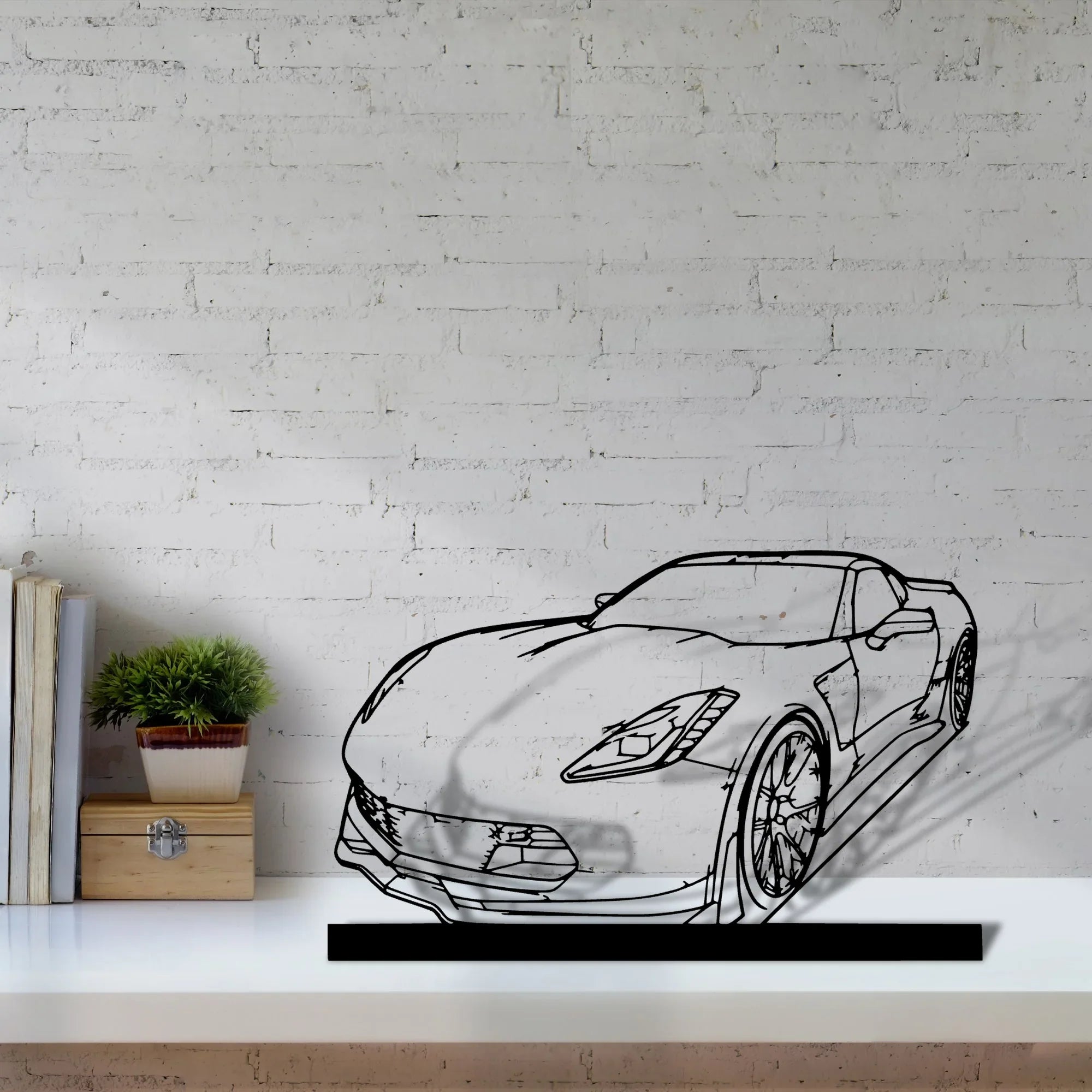 c7-z06 Silhouette Metal Art Stand - Turbo Silhouette
