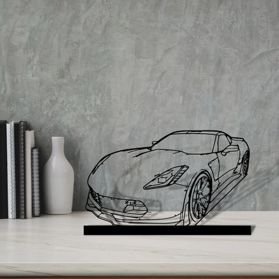 c7-z06 Silhouette Metal Art Stand - Turbo Silhouette