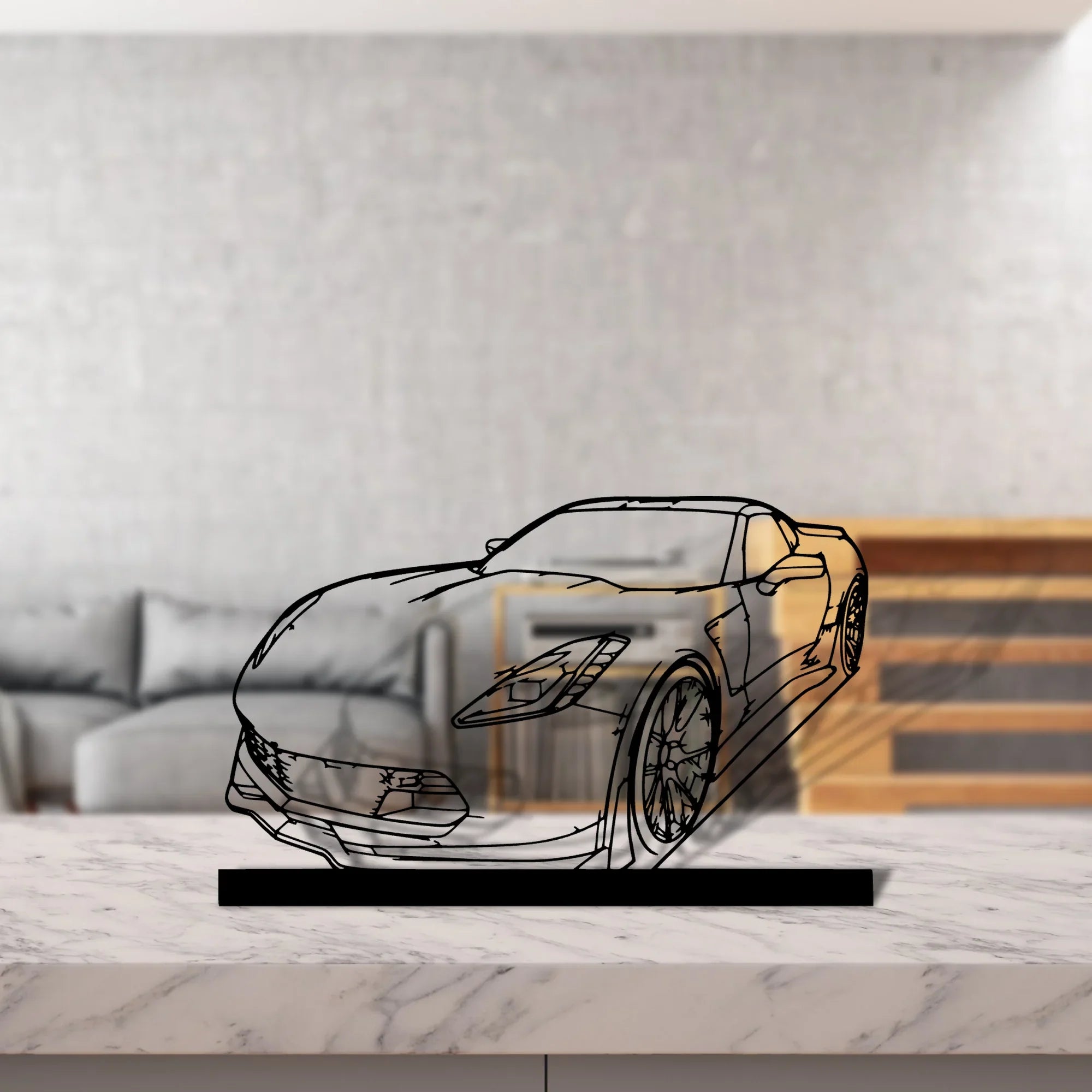 c7-z06 Silhouette Metal Art Stand - Turbo Silhouette