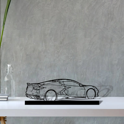 c8-back-2 Silhouette Metal Art Stand - Turbo Silhouette