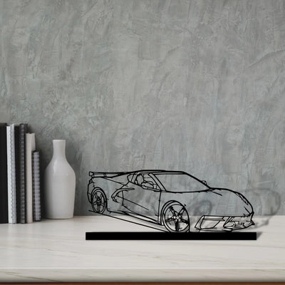 c8-htc-2 Silhouette Metal Art Stand - Turbo Silhouette