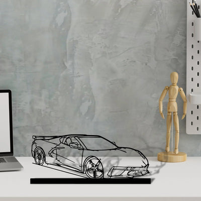 c8-htc-2 Silhouette Metal Art Stand - Turbo Silhouette