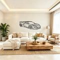 C8 HTC Angled View Metal Wall Art - Classic Car Garage Decor