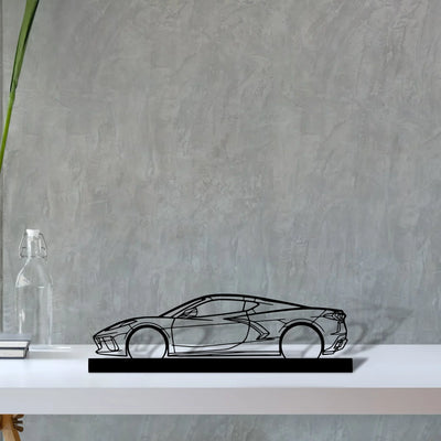c8 Silhouette Metal Art Stand - Turbo Silhouette