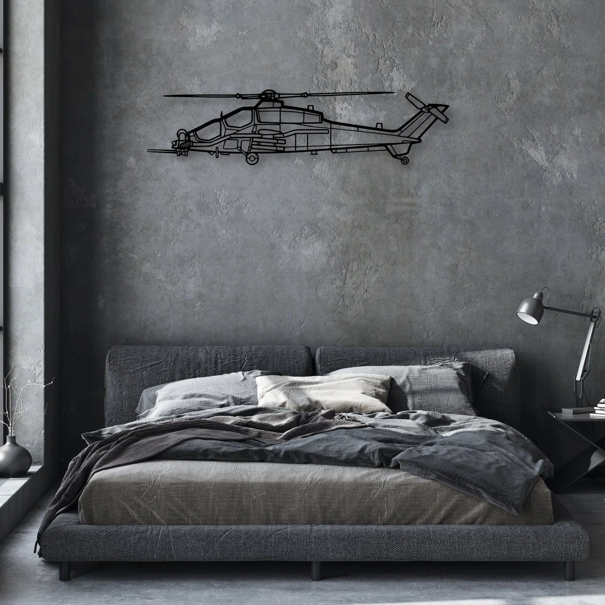 CH-53K King Stallion Classic Aircraft Silhouette Metal Wall Art - Aviation Hangar Decor