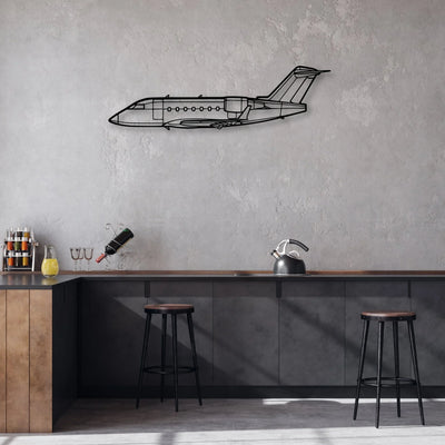 Challenger 604 Classic Aircraft Silhouette Metal Wall Art - Aviation Hangar Decor