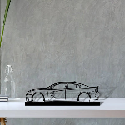 charger-2017-srt Silhouette Metal Art Stand - Turbo Silhouette