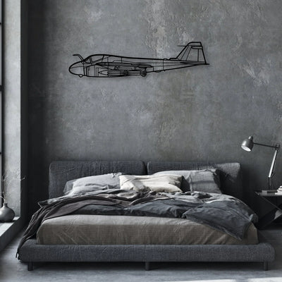 Cherokee PA-28 140 2 Classic Aircraft Silhouette Metal Wall Art - Aviation Hangar Decor