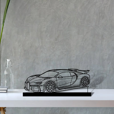 chiron-pur-sport-2021 Silhouette Metal Art Stand - Turbo Silhouette