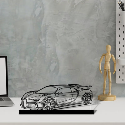 chiron-pur-sport-2021 Silhouette Metal Art Stand - Turbo Silhouette