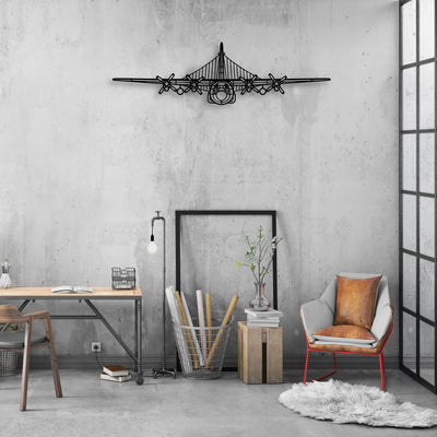 Citabria 3 Classic Aircraft Silhouette Metal Wall Art - Aviation Hangar Decor