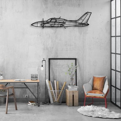 Citation M2 Classic Aircraft Silhouette Metal Wall Art - Aviation Hangar Decor