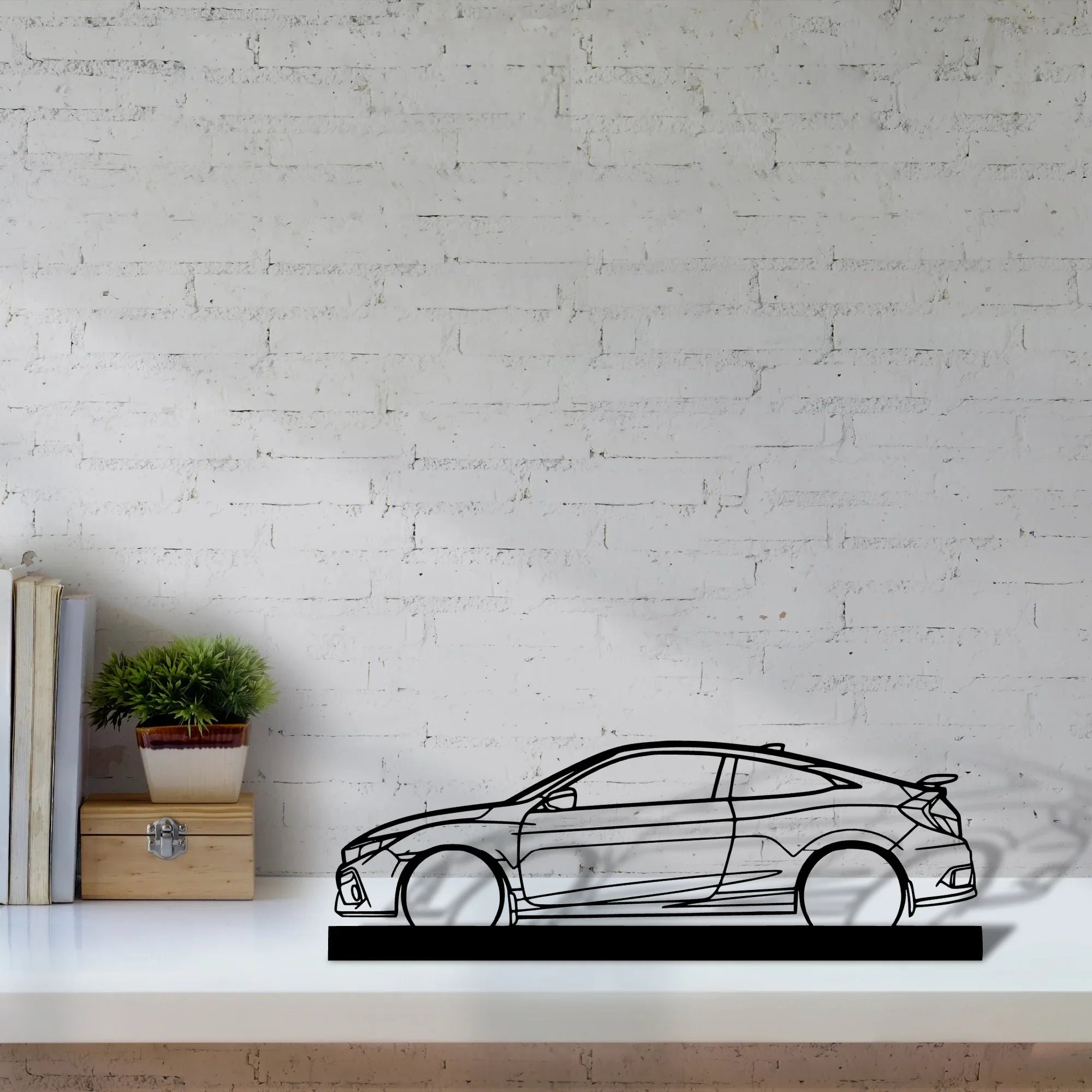 civic-si-coupe Silhouette Metal Art Stand - Turbo Silhouette