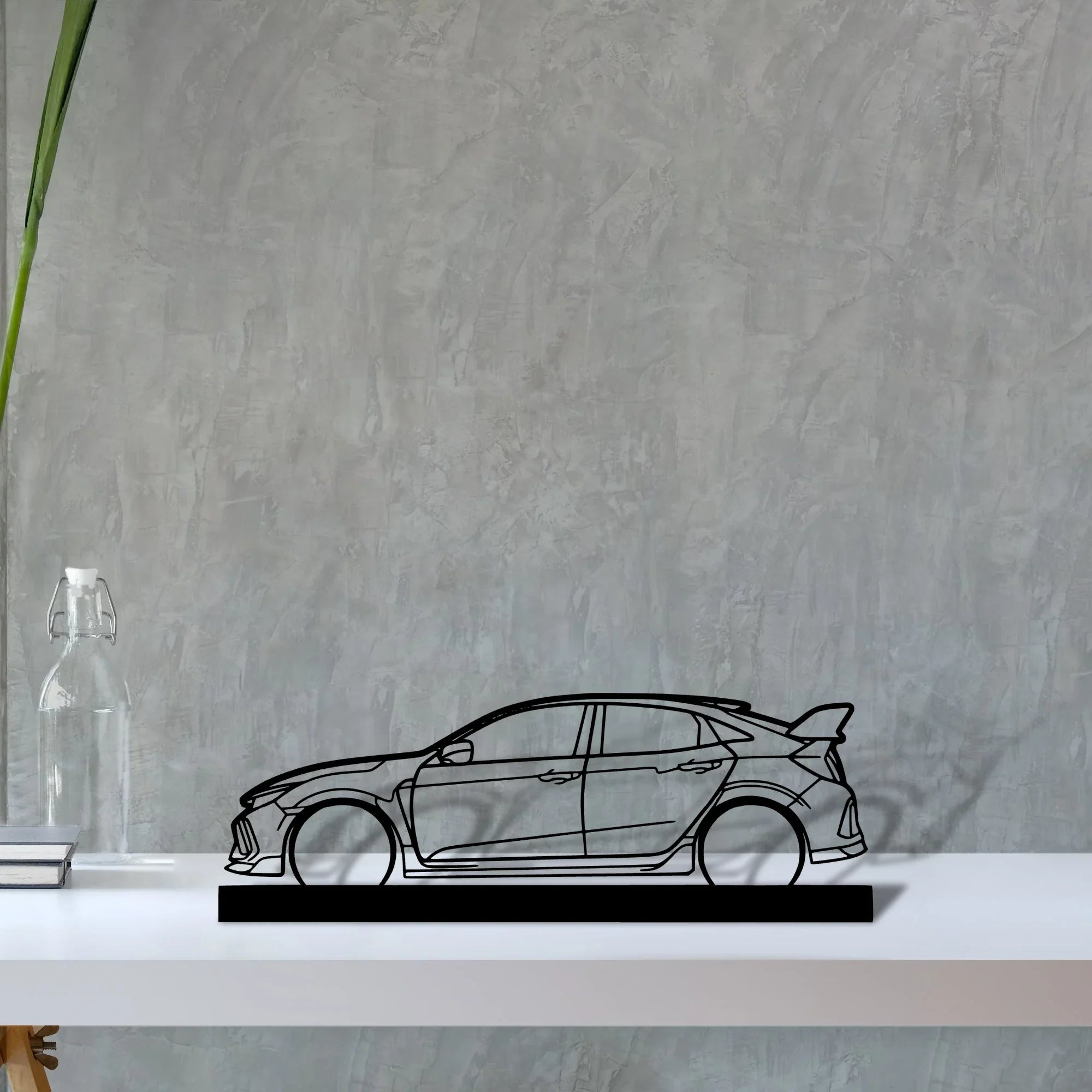 civic-type-r-fk8 Silhouette Metal Art Stand - Turbo Silhouette