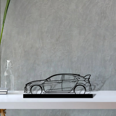 civic-type-r-fk8 Silhouette Metal Art Stand - Turbo Silhouette