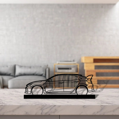 civic-type-r-fk8 Silhouette Metal Art Stand - Turbo Silhouette