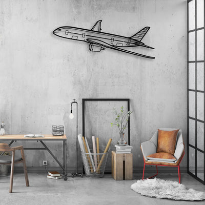 CJ3 4 Classic Aircraft Silhouette Metal Wall Art - Aviation Hangar Decor