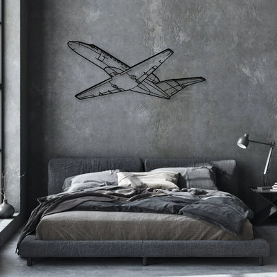 CJ3 Classic Aircraft Silhouette Metal Wall Art - Aviation Hangar Decor