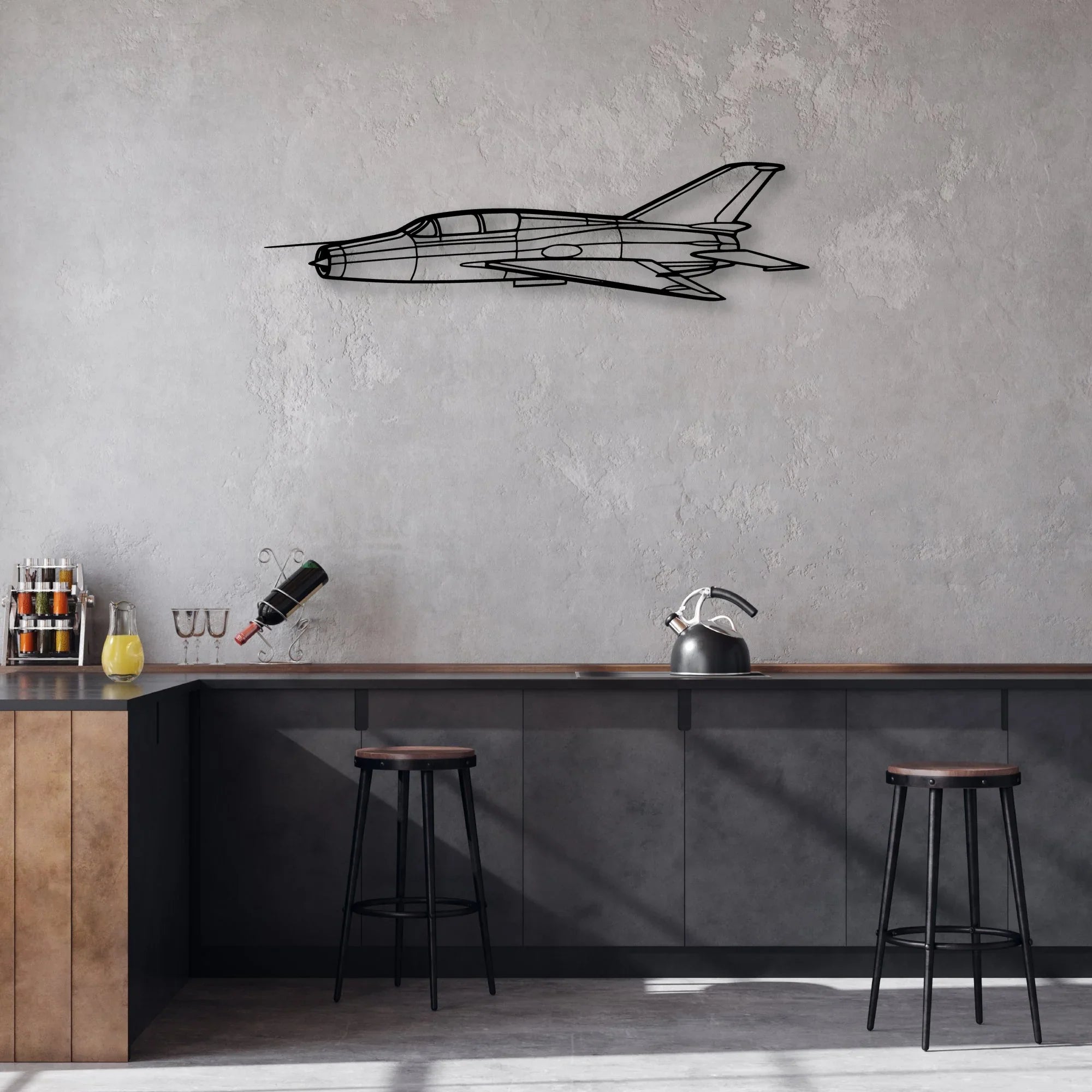 CP-107 Argus Classic Aircraft Silhouette Metal Wall Art - Aviation Hangar Decor
