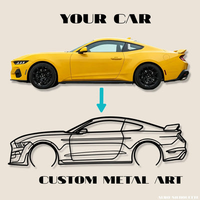 Your Custom Car Silhouette Metal Wall Art Service