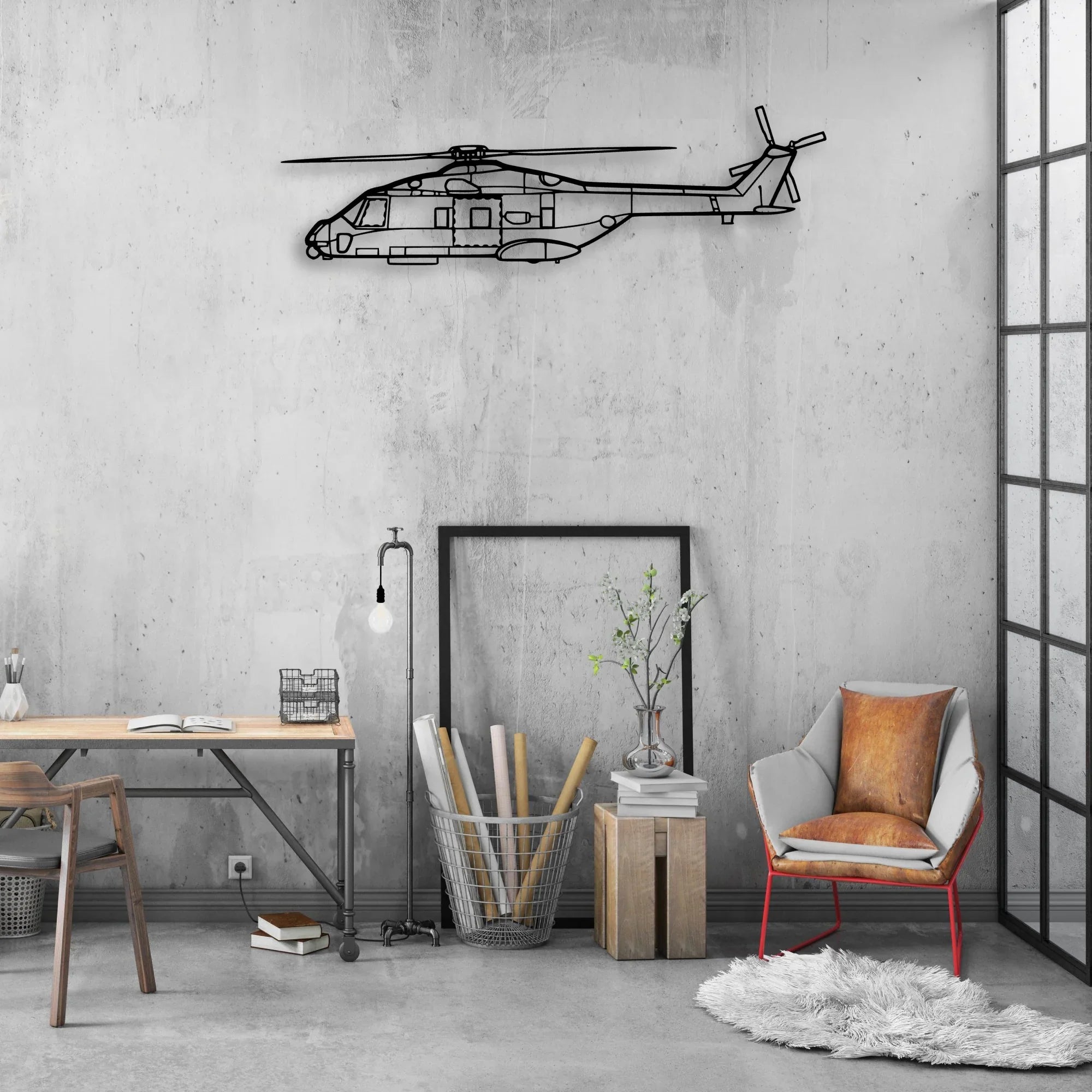 DA20 Classic Aircraft Silhouette Metal Wall Art - Aviation Hangar Decor