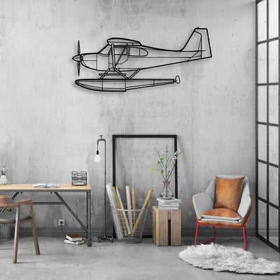 Dauphin AS365N3 Classic Aircraft Silhouette Metal Wall Art - Aviation Hangar Decor