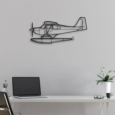 Dauphin AS365N3 Classic Aircraft Silhouette Metal Wall Art - Aviation Hangar Decor