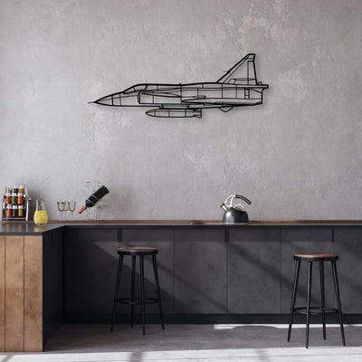 DHC-2 MK I Classic Aircraft Silhouette Metal Wall Art - Aviation Hangar Decor