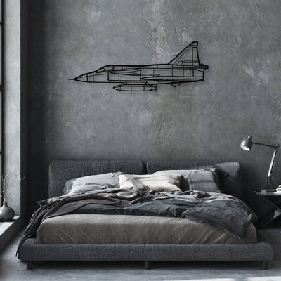 DHC-2 MK I Classic Aircraft Silhouette Metal Wall Art - Aviation Hangar Decor