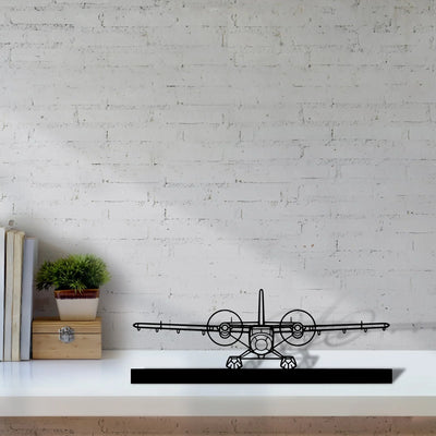 dhc-6-twin-otter-3 Silhouette Metal Art Stand - Turbo Silhouette