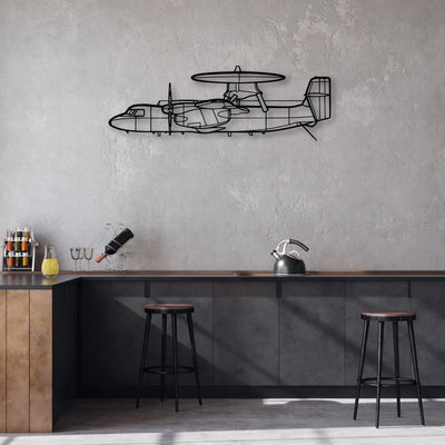 Dragonfly C Classic Aircraft Silhouette Metal Wall Art - Aviation Hangar Decor