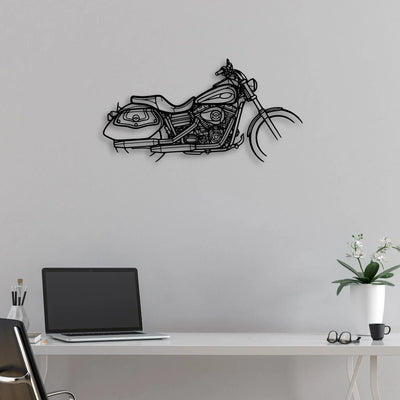 Dyna Low Rider 2008 Classic Motorcycle Silhouette Metal Wall Art - Moto Garage Decor