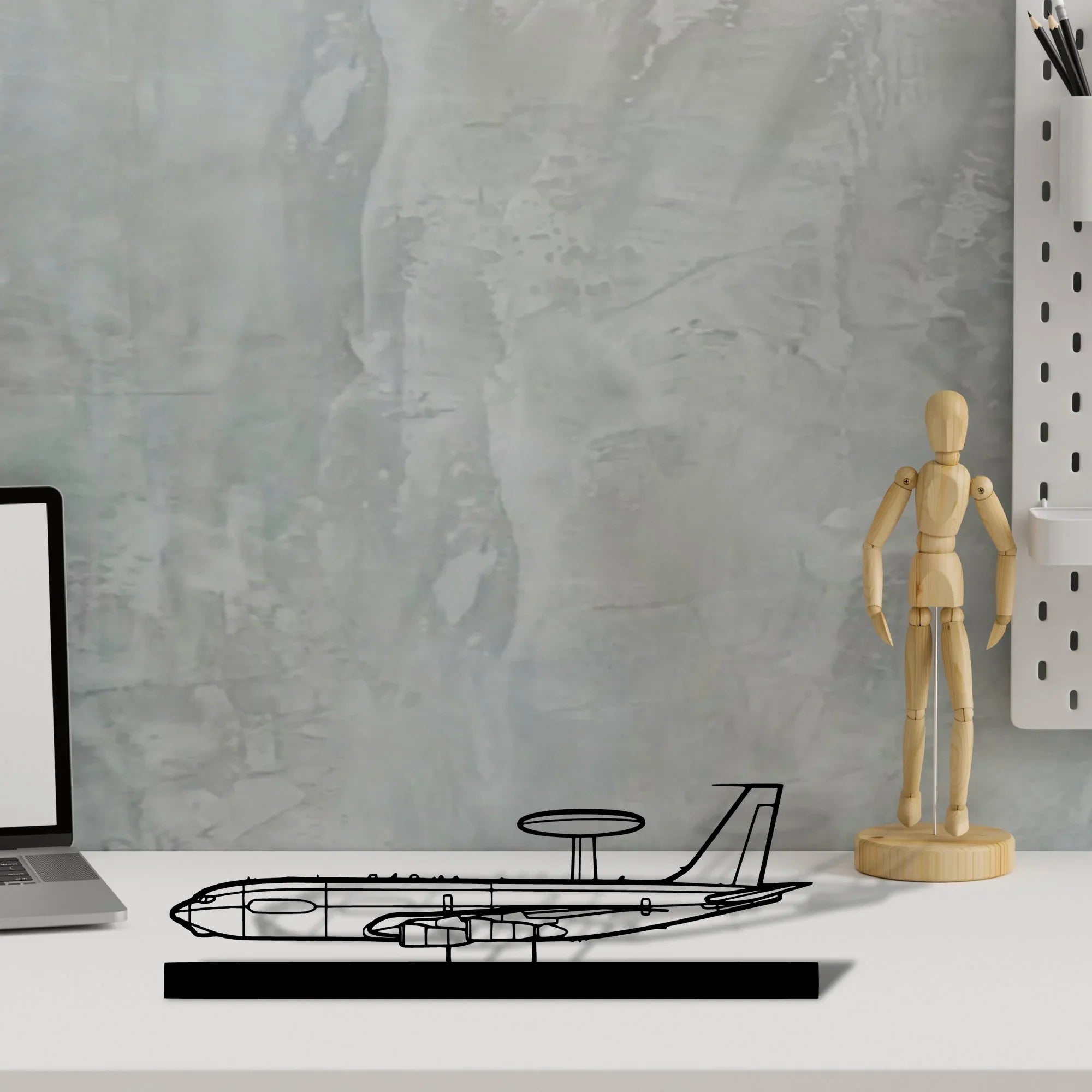 e-3c-sentry-3 Silhouette Metal Art Stand - Turbo Silhouette