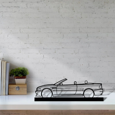 e46-m3-convertible Silhouette Metal Art Stand - Turbo Silhouette