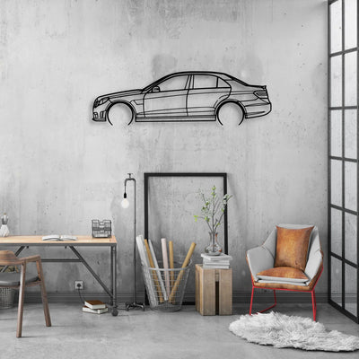 e63 amg 2 Classic Silhouette Metal Wall Art - Automotive Garage Decor