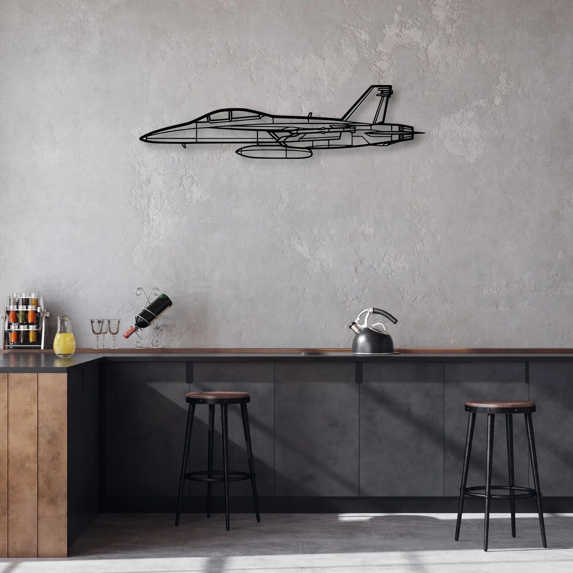 EC-130H Compass Call Classic Aircraft Silhouette Metal Wall Art - Aviation Hangar Decor