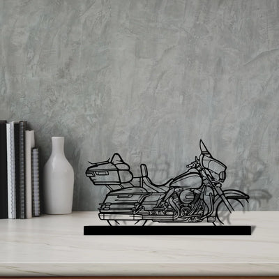 electra-glide Silhouette Metal Art Stand - Turbo Silhouette