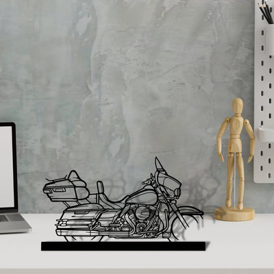 electra-glide Silhouette Metal Art Stand - Turbo Silhouette