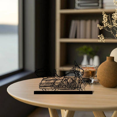 electra-glide Silhouette Metal Art Stand - Turbo Silhouette
