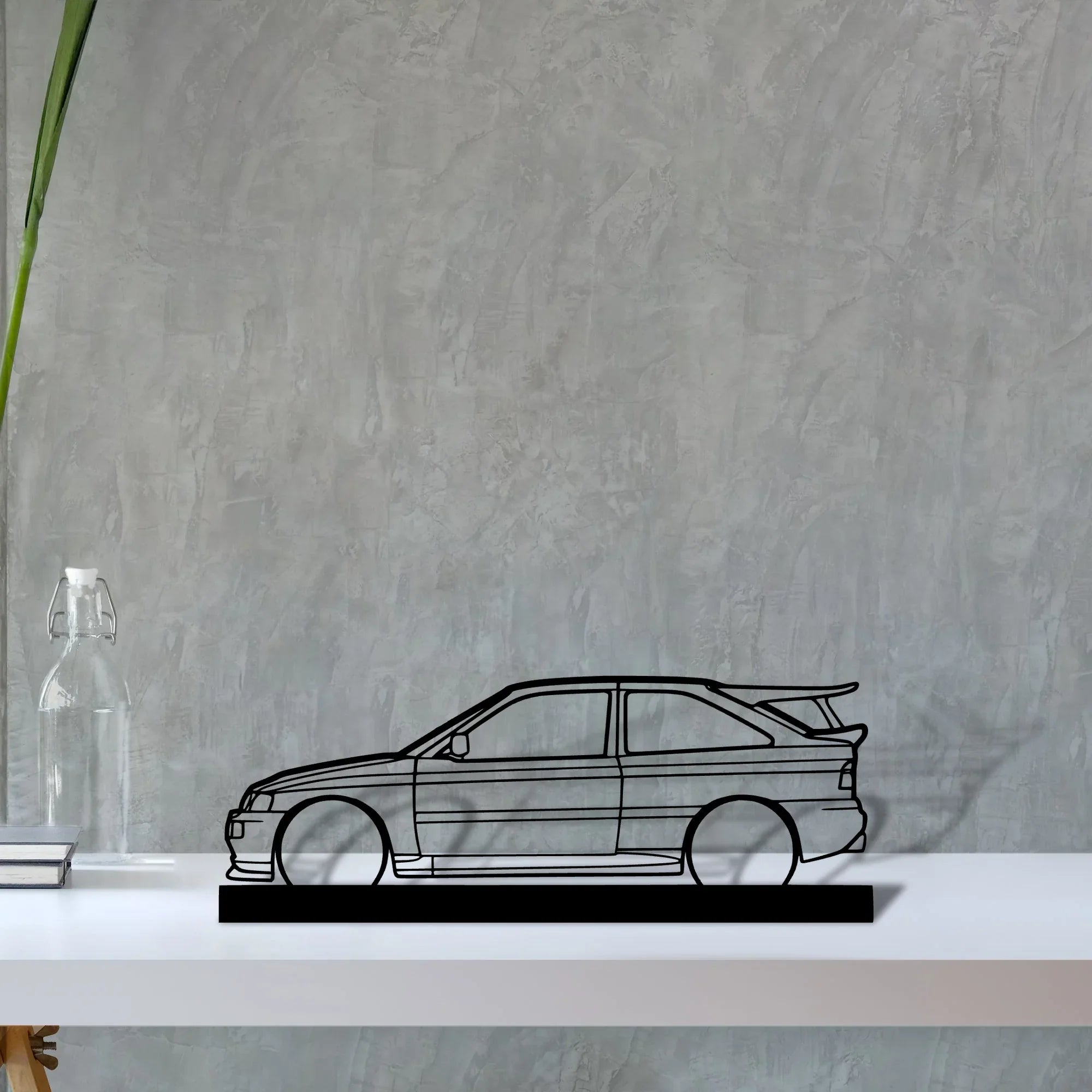 escort-cossworth-1993 Silhouette Metal Art Stand - Turbo Silhouette