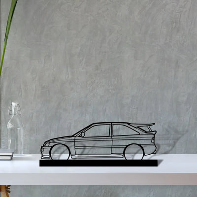 escort-cossworth-1993 Silhouette Metal Art Stand - Turbo Silhouette