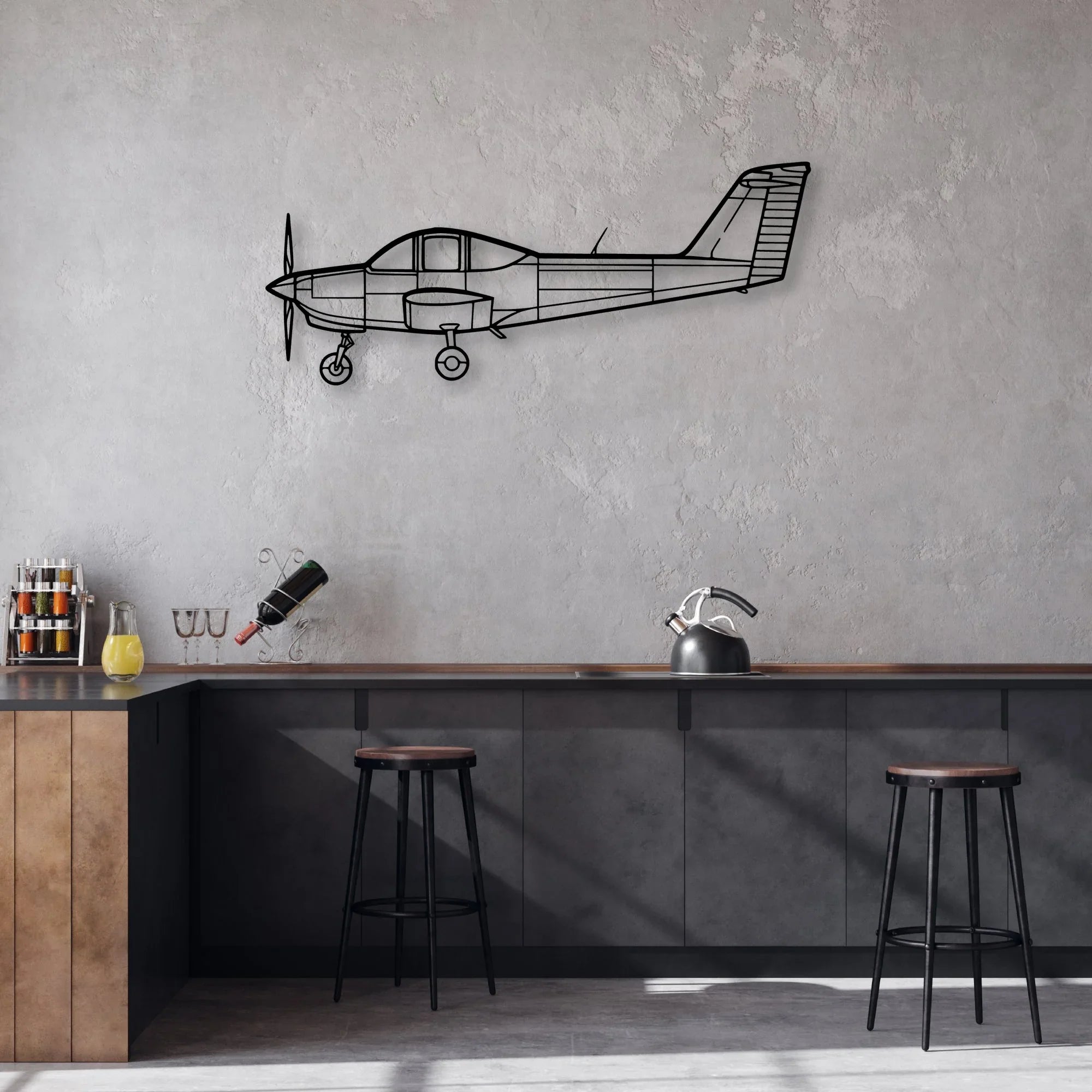 F-15E Strike Eagle Classic Aircraft Silhouette Metal Wall Art - Aviation Hangar Decor